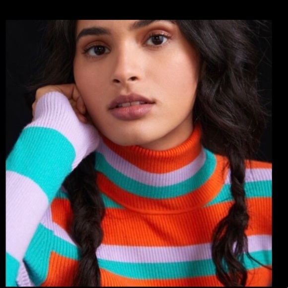 Anthropologie NWT Maeve Striped Turtleneck Sweater Size 1X. - Picture 5 of 14